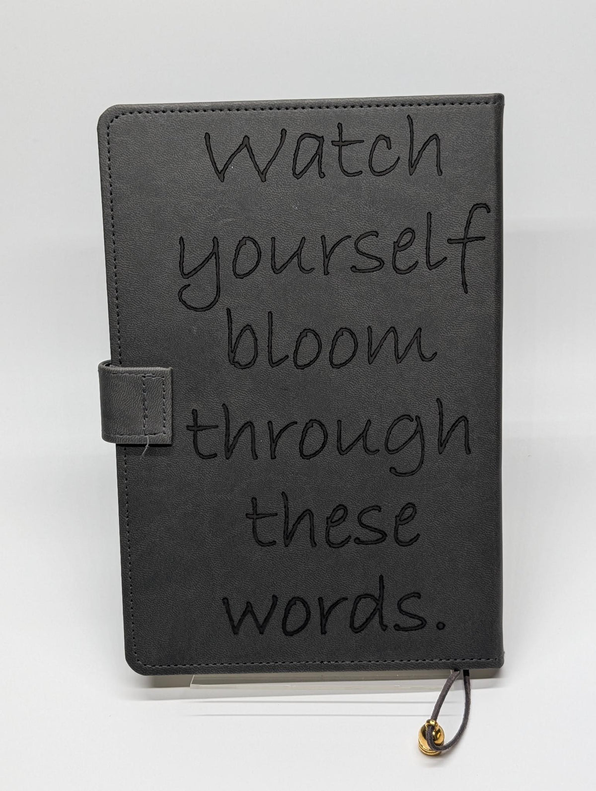 "Watch Yourself Bloom" — Laser Etched Inspirational Journal | Personal Growth Notebook