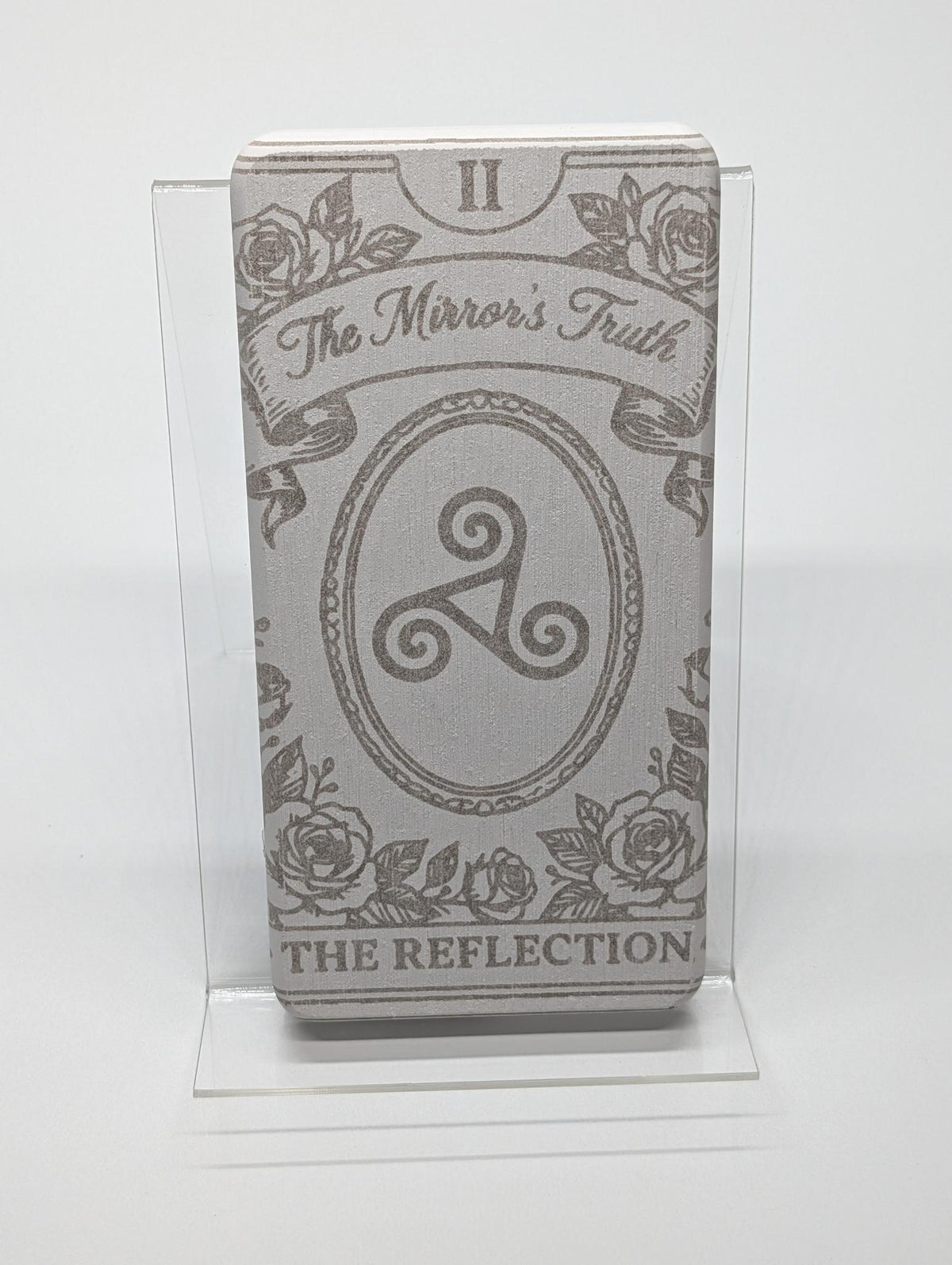 "The Mirror's Truth" — Laser Etched Reflection Plaque | Polyamory Self-Discovery Decor