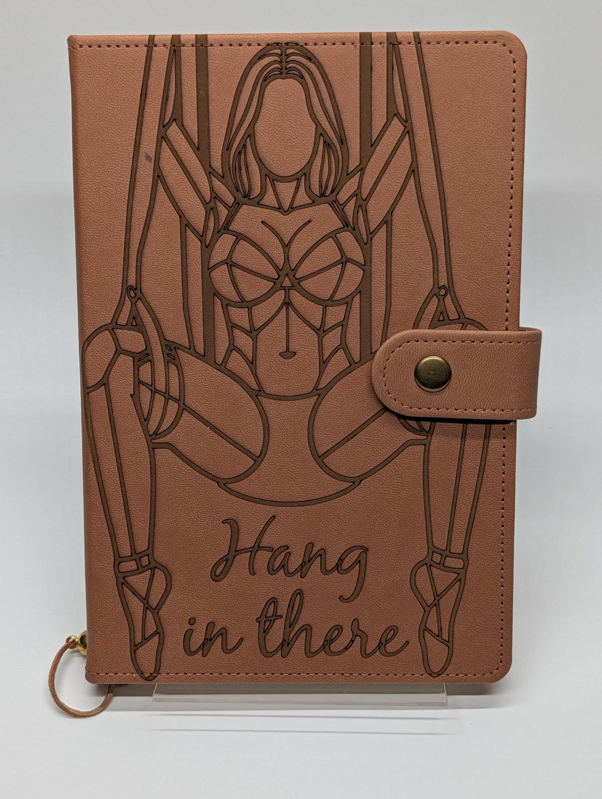 "Hang in There" — Laser Etched Shibari Journal | Suspension Rope Art Notebook