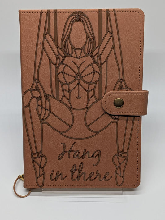 "Hang in There" — Laser Etched Shibari Journal | Suspension Rope Art Notebook