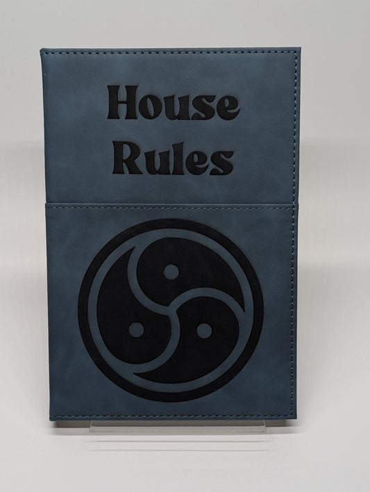 "House Rules" — Laser Etched Triskelion Journal | D/s Relationship Rulebook