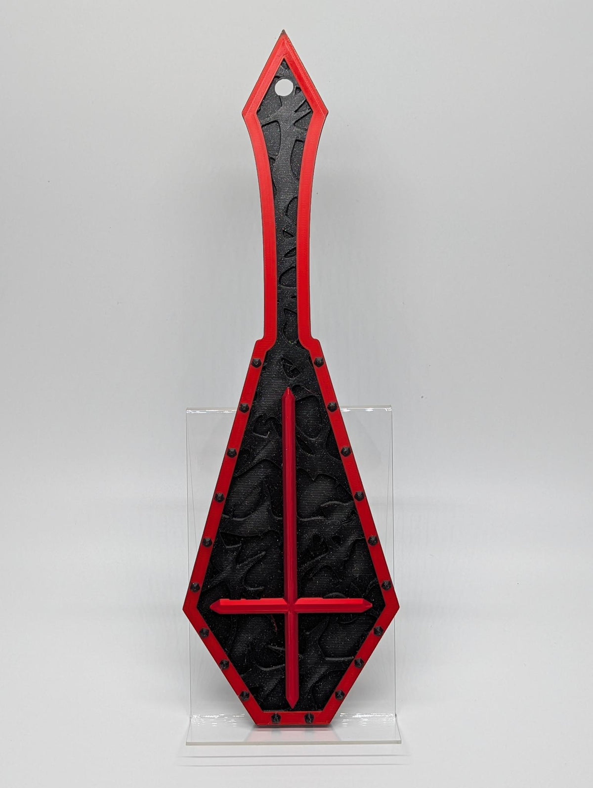 "Cross My Heart" — 3D Printed Gothic Paddle | Bold Impact Play Accessory