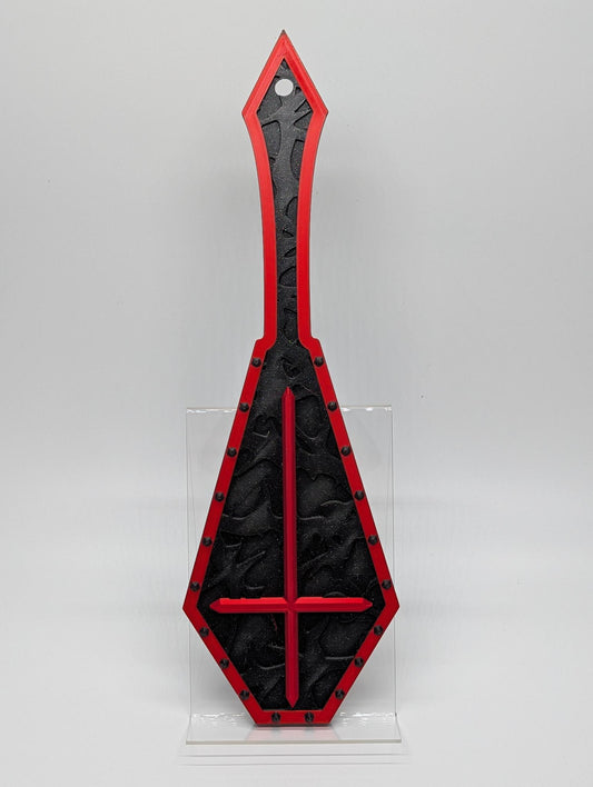 "Cross My Heart" — 3D Printed Gothic Paddle | Bold Impact Play Accessory