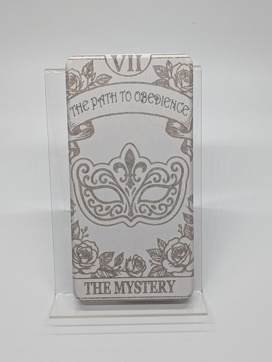 "The Path to Obedience" — Laser Etched Mystery Plaque | Masquerade Relationship Decor