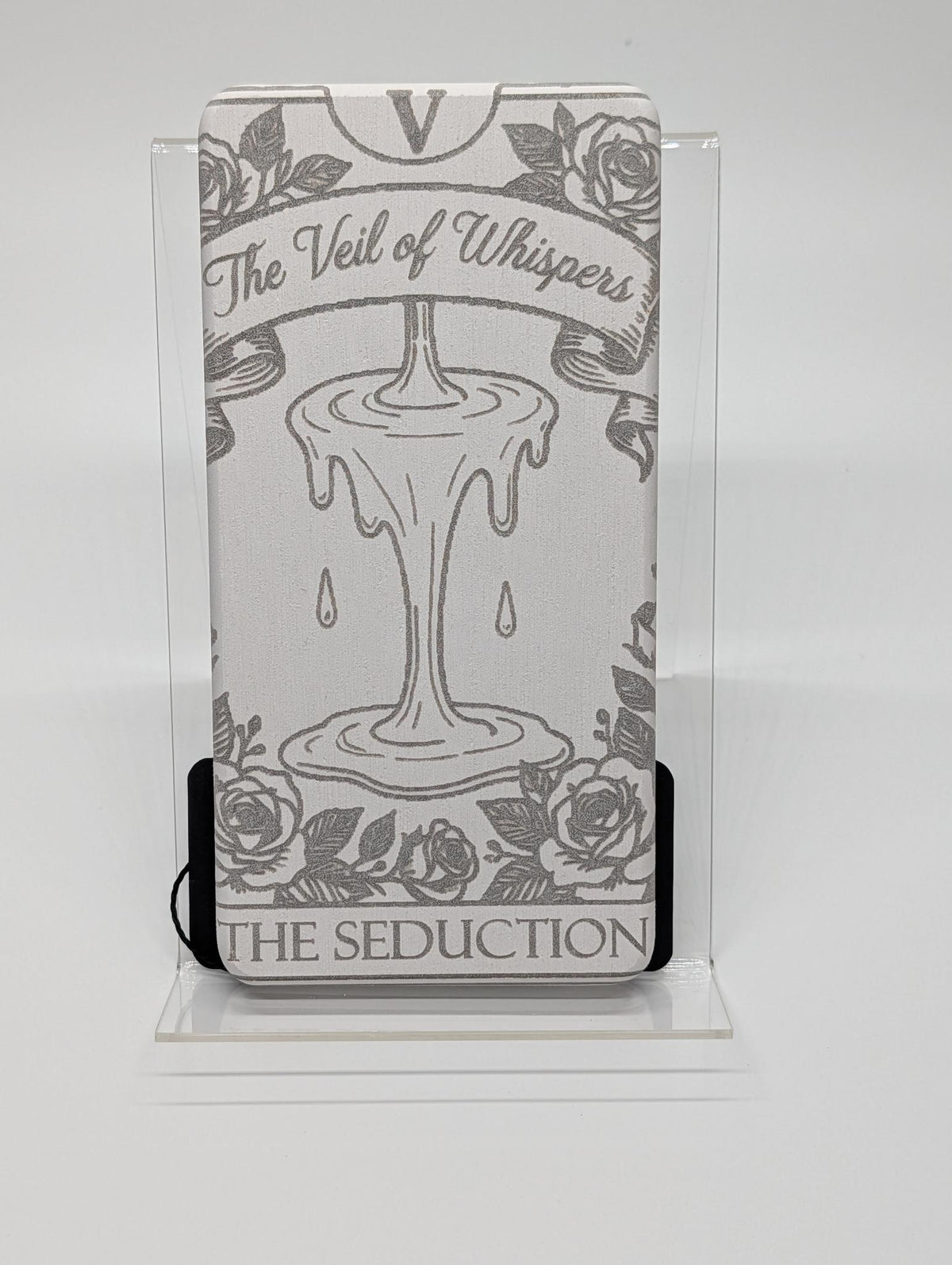 "The Veil of Whispers" — Laser Etched Seduction Plaque | Sensual Relationship Decor