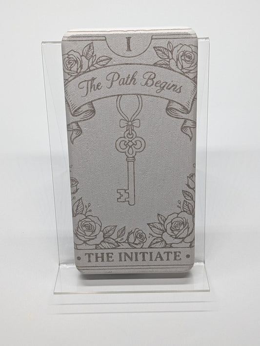 "The Path Begins" — Laser Etched Initiate Plaque | Polyamory Relationship Journey Decor