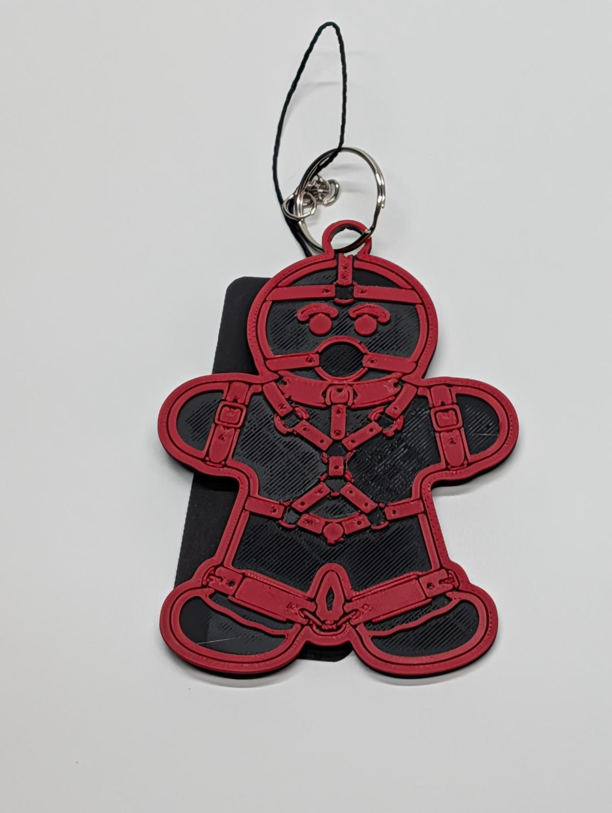 "Tied Up Ginger" — 3D Printed Shibari Keychain | Kinky Gingerbread Accessory