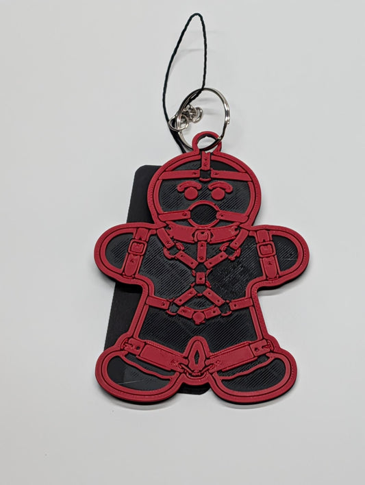 "Tied Up Ginger" — 3D Printed Shibari Keychain | Kinky Gingerbread Accessory