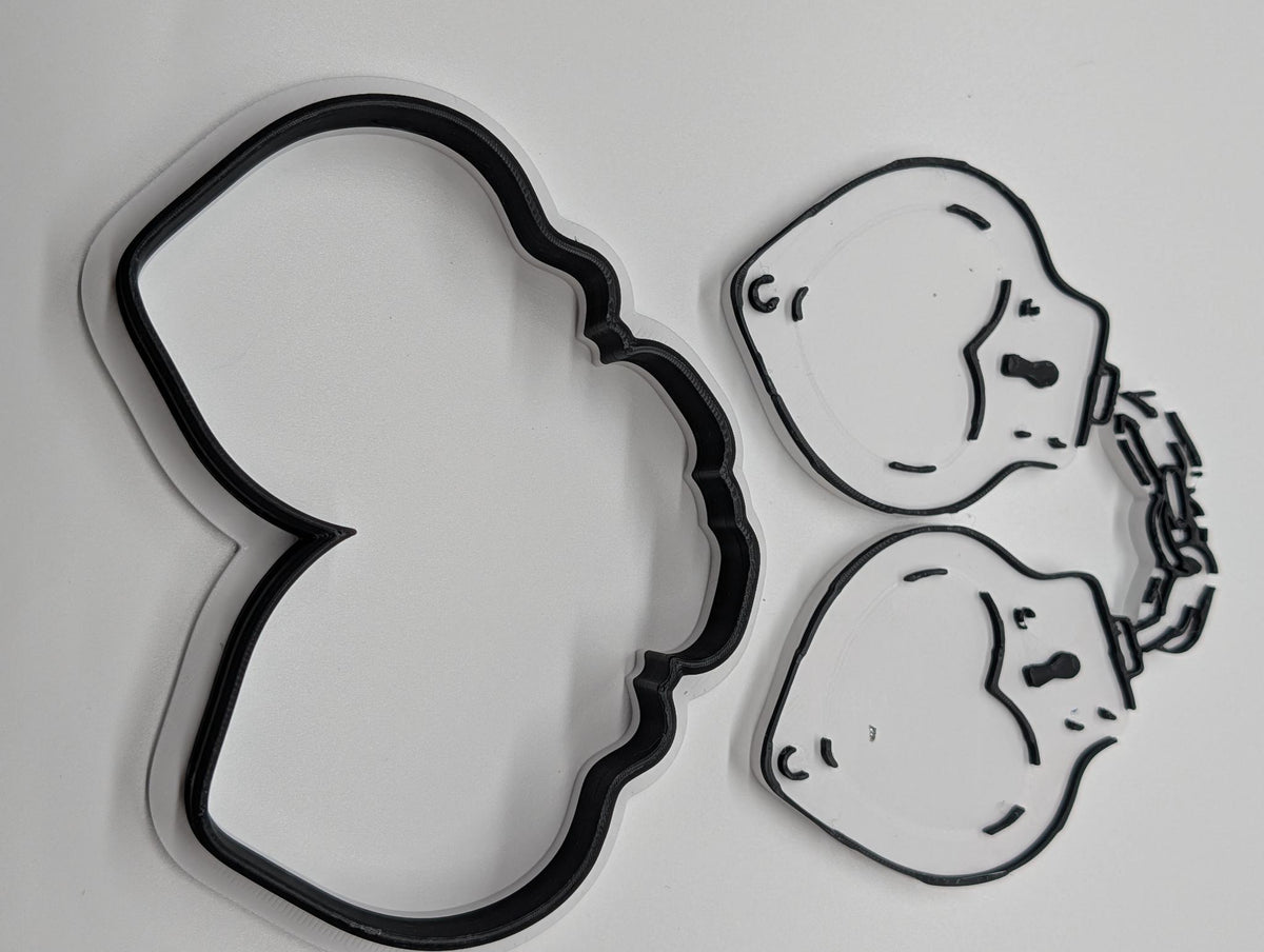 "Cuffed & Creamed" — 3D Printed Handcuff Cookie Cutter | Kinky Baking Mold
