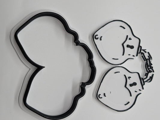 "Cuffed & Creamed" — 3D Printed Handcuff Cookie Cutter | Kinky Baking Mold