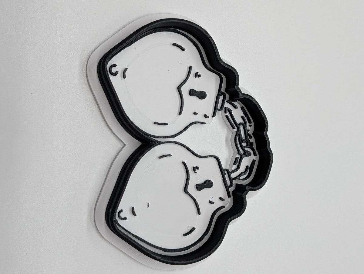 "Cuffed & Creamed" — 3D Printed Handcuff Cookie Cutter | Kinky Baking Mold