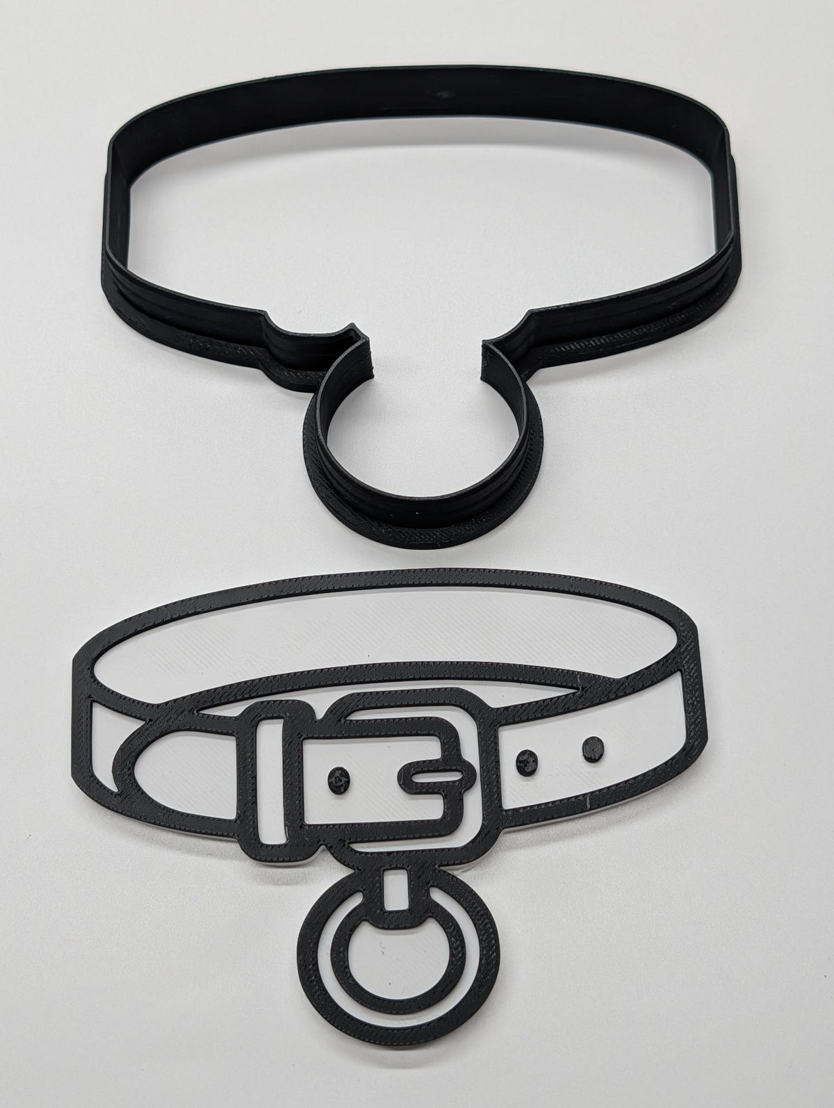 "Collared & Delicious" — 3D Printed Collar Cookie Cutter | Kinky Baking Mold with Ring Detail