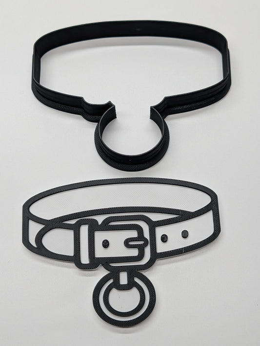 "Collared & Delicious" — 3D Printed Collar Cookie Cutter | Kinky Baking Mold with Ring Detail