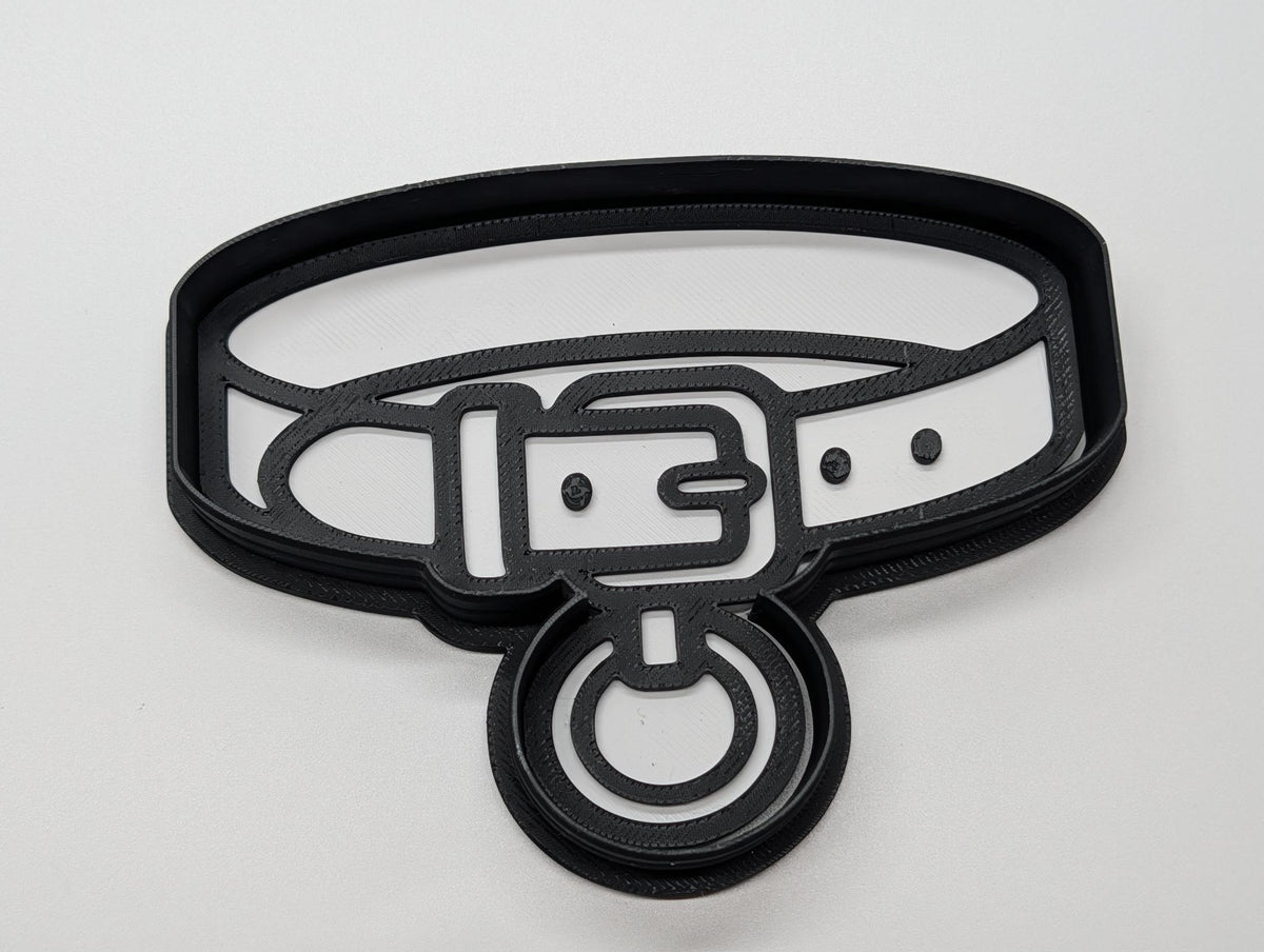 "Collared & Delicious" — 3D Printed Collar Cookie Cutter | Kinky Baking Mold with Ring Detail