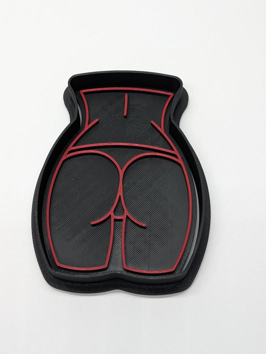 "Baked with Curves" — 3D Printed Silhouette Cookie Cutter | Dual-Piece Embossing Set