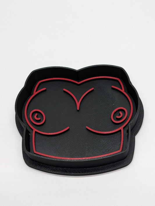 "Lovely chest" — 3D Printed Character Cookie Cutter | Dual-Color Baking Mold