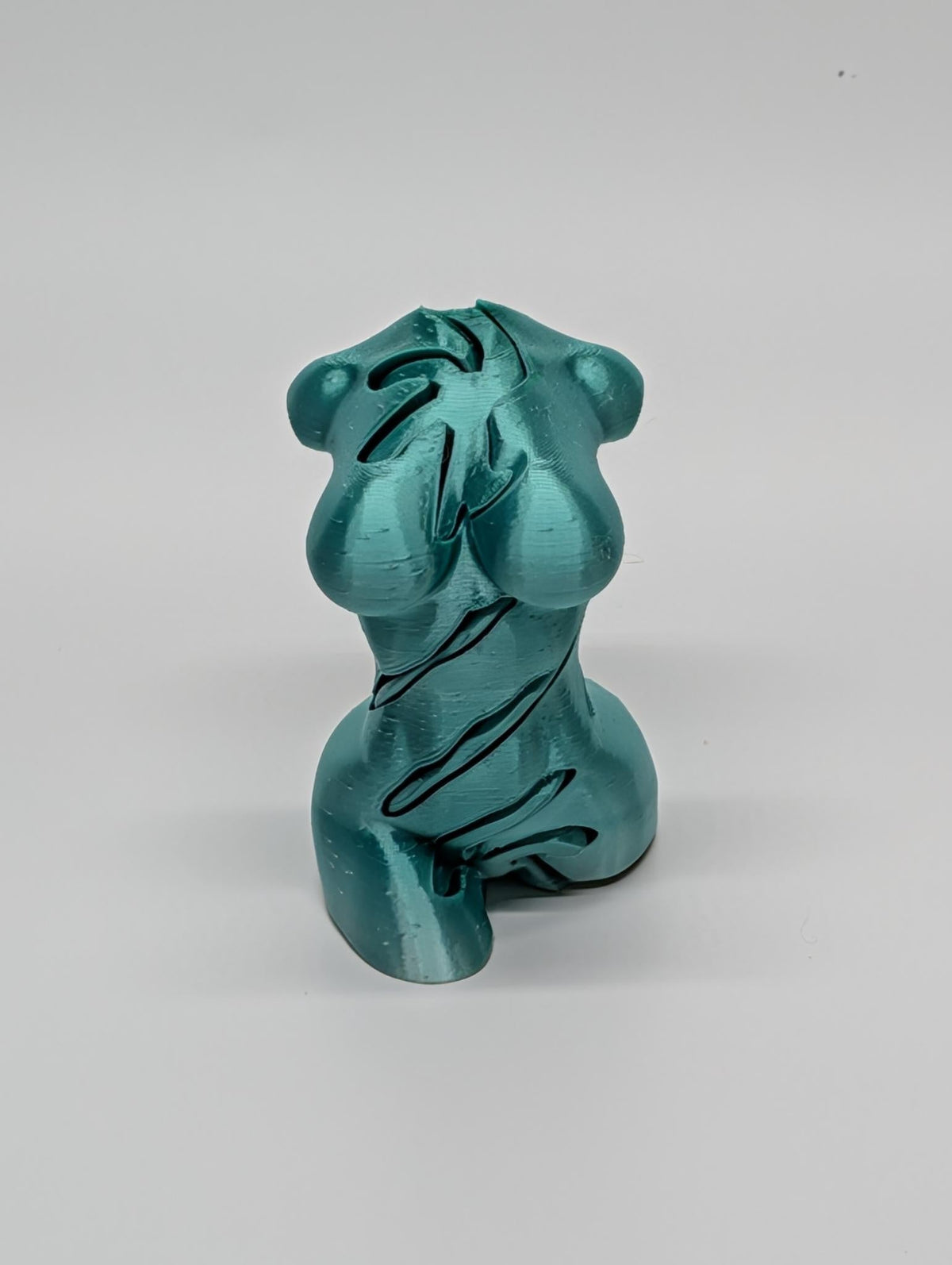 "Head Over Heels" — Modular Torso Fidget Sculpture | 3D Printed Swappable Head Desk Art