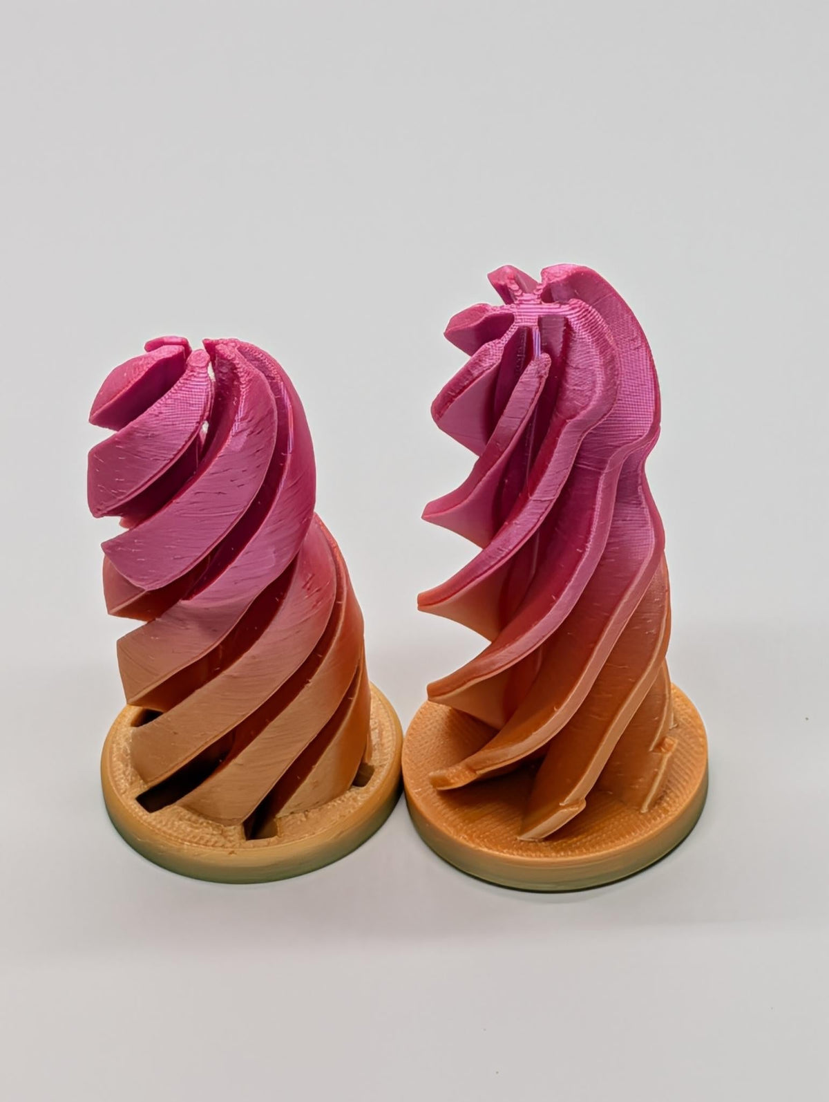 "Twist & Shout" — 3D Printed Spiral Fidget Sculpture | Color-Changing Desk Art & Handheld Toy